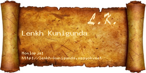 Lenkh Kunigunda névjegykártya